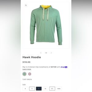 Graham Luxe Hawk Turf Green Men's Hoodie